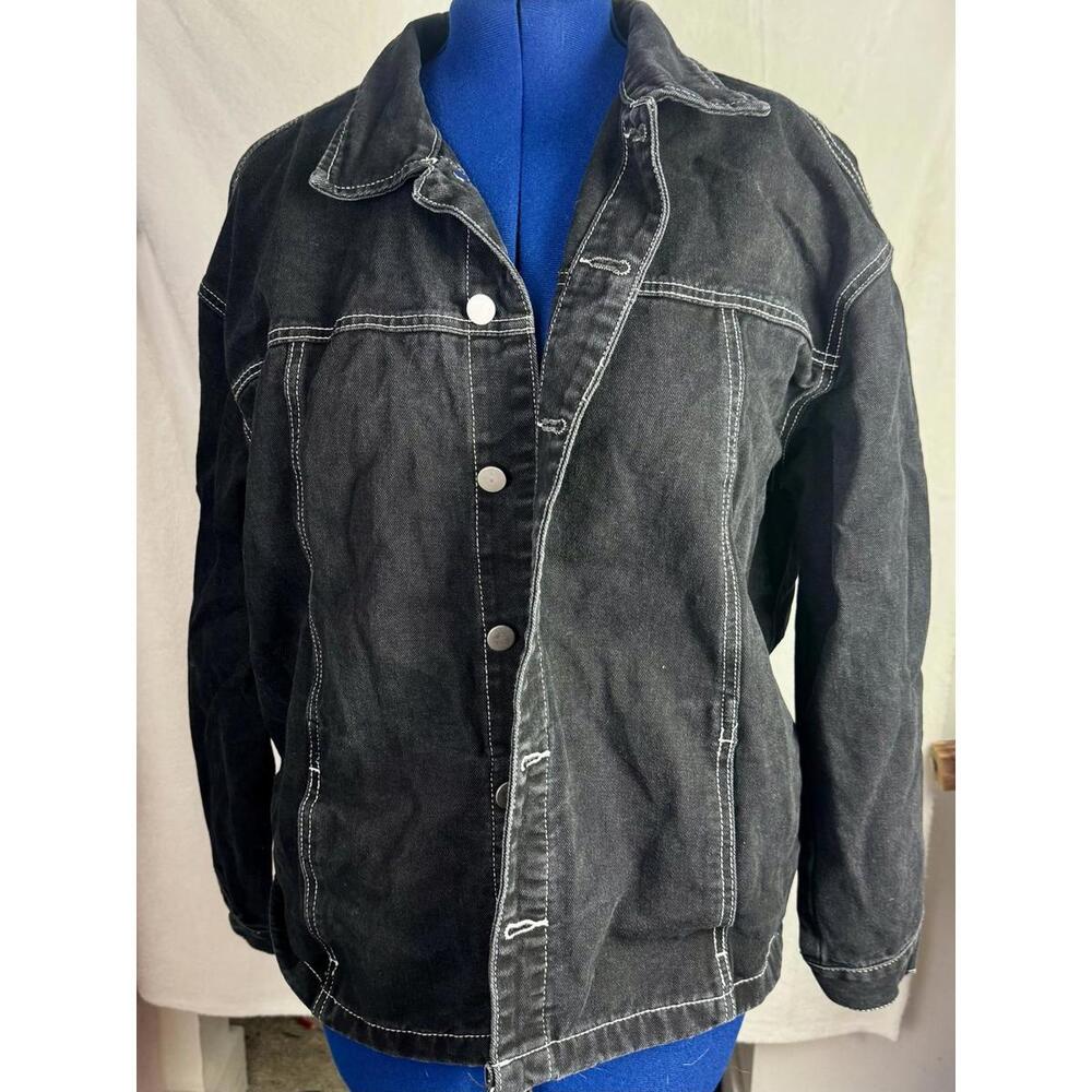 Two Face Threads Black Denim Jacket Changeable Pa… - image 4